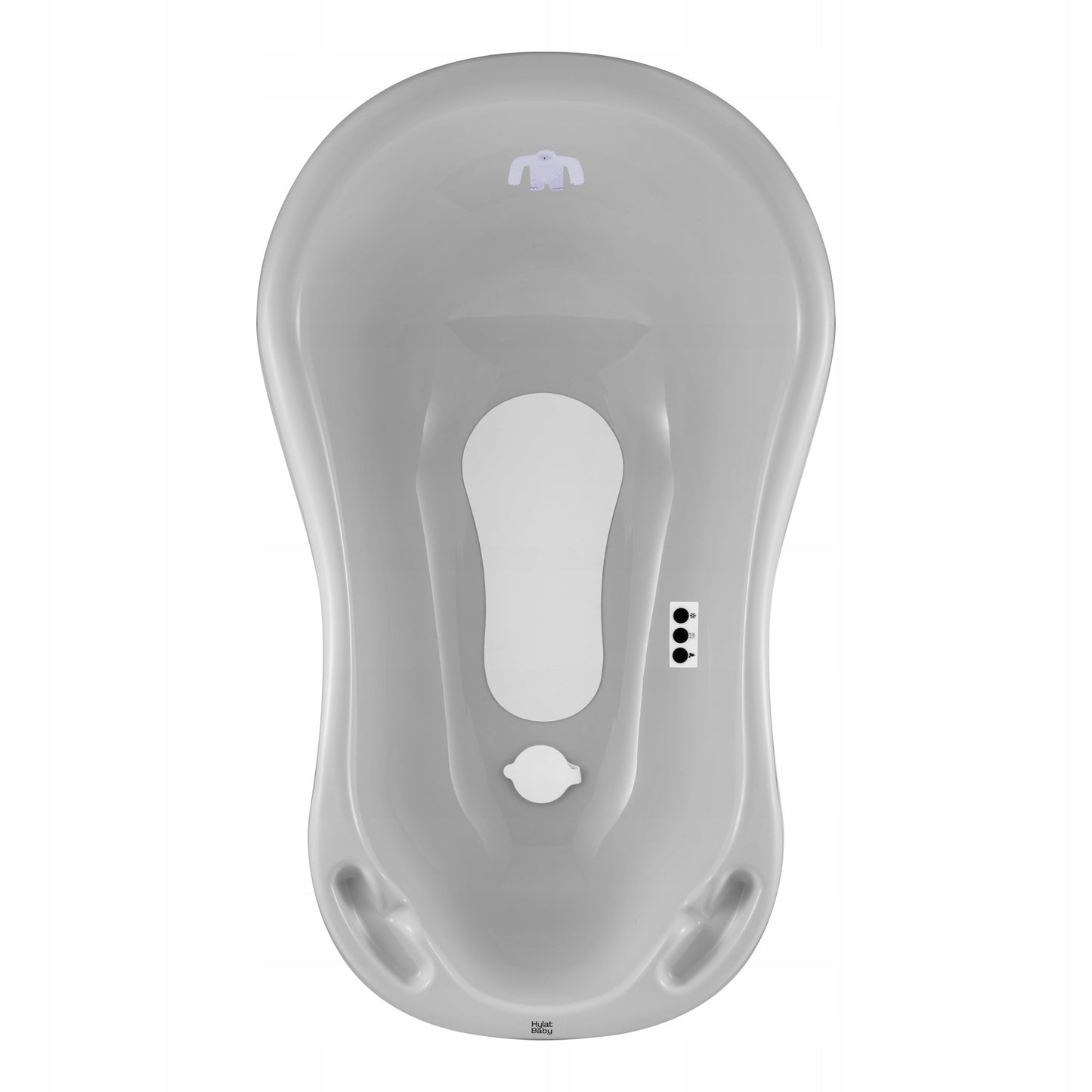 Wanienka dla dziecka Hylat Baby 84 cm z korkiem i termometrem – szara YETI