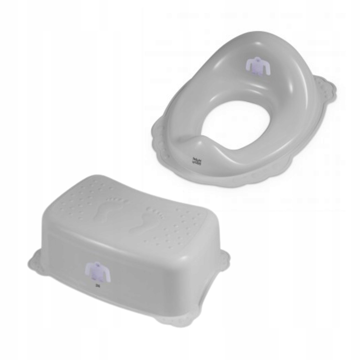 Nakładka na sedes do toalety + podnóżek - szary YETI