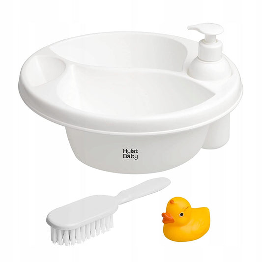 Miska higieniczna dla niemowląt Hylat Baby z 3 przegródkami + akcesoria