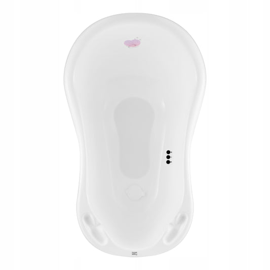 Wanienka dla dziecka Hylat Baby 84 cm z korkiem i termometrem – biała HUG ME