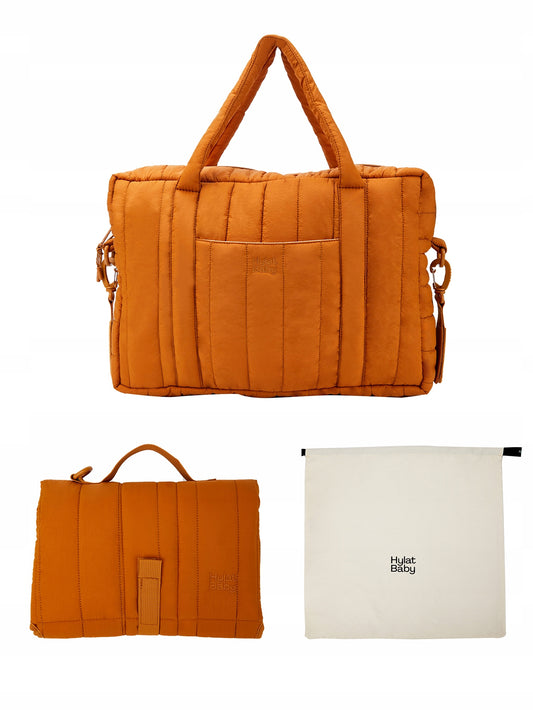 Zestaw - torba i organizer dla mam + przewijak + pokrowiec Hylat Baby - brązowa